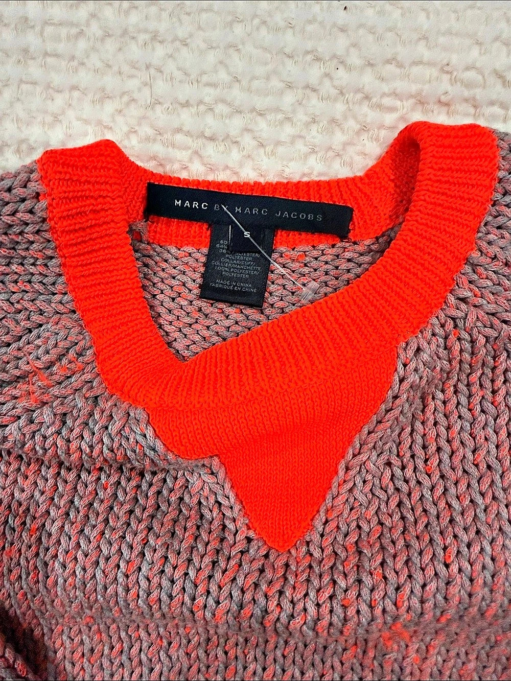 Marc by Marc Jacobs Gray & Red Knit Sweater - Picture 4 of 4